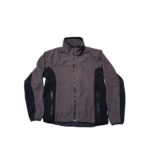 Loop Outdoor Design Fleece Jacket Full Zip Gray Black Men's L Functional Wear